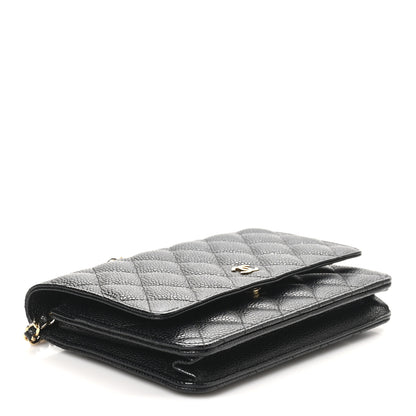 Chanel Caviar Quilted Wallet on Chain WOC Black 4 of 10