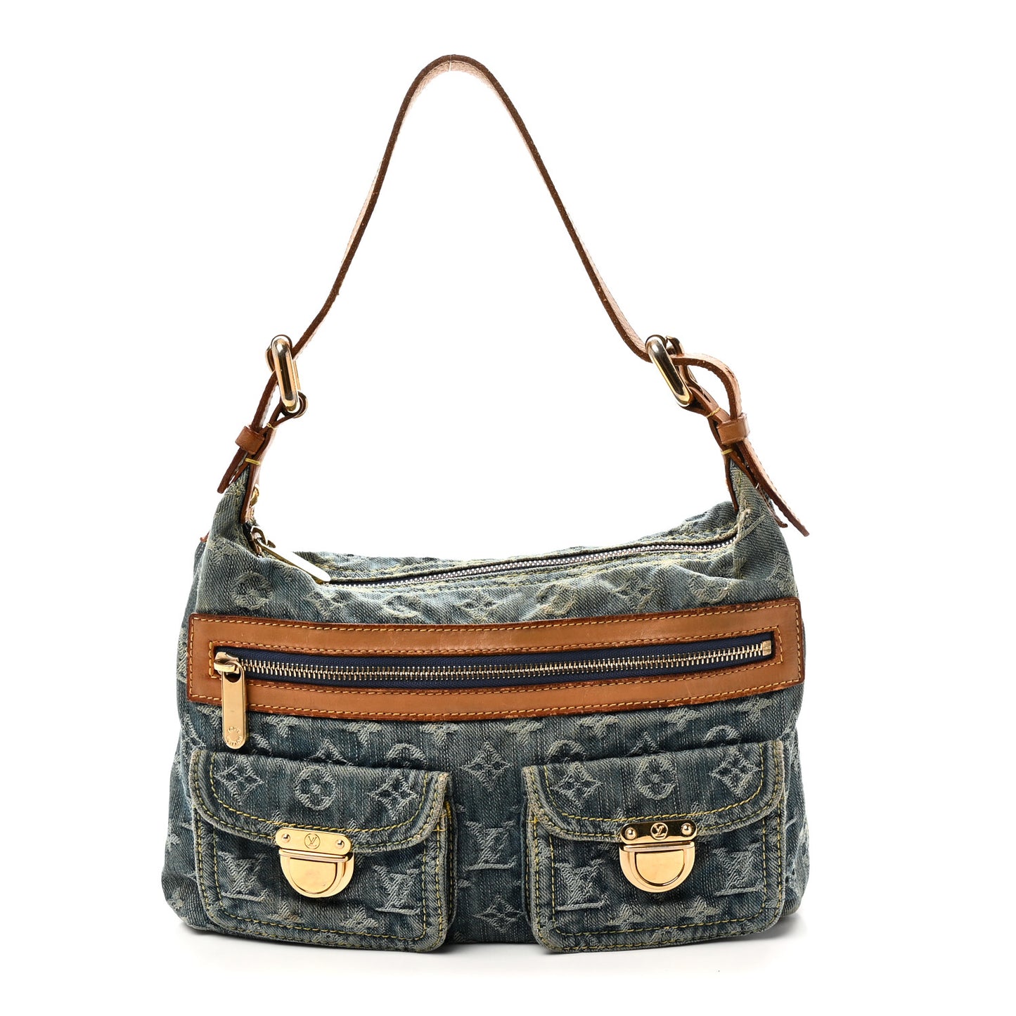 Monogram Denim Baggy PM Blue