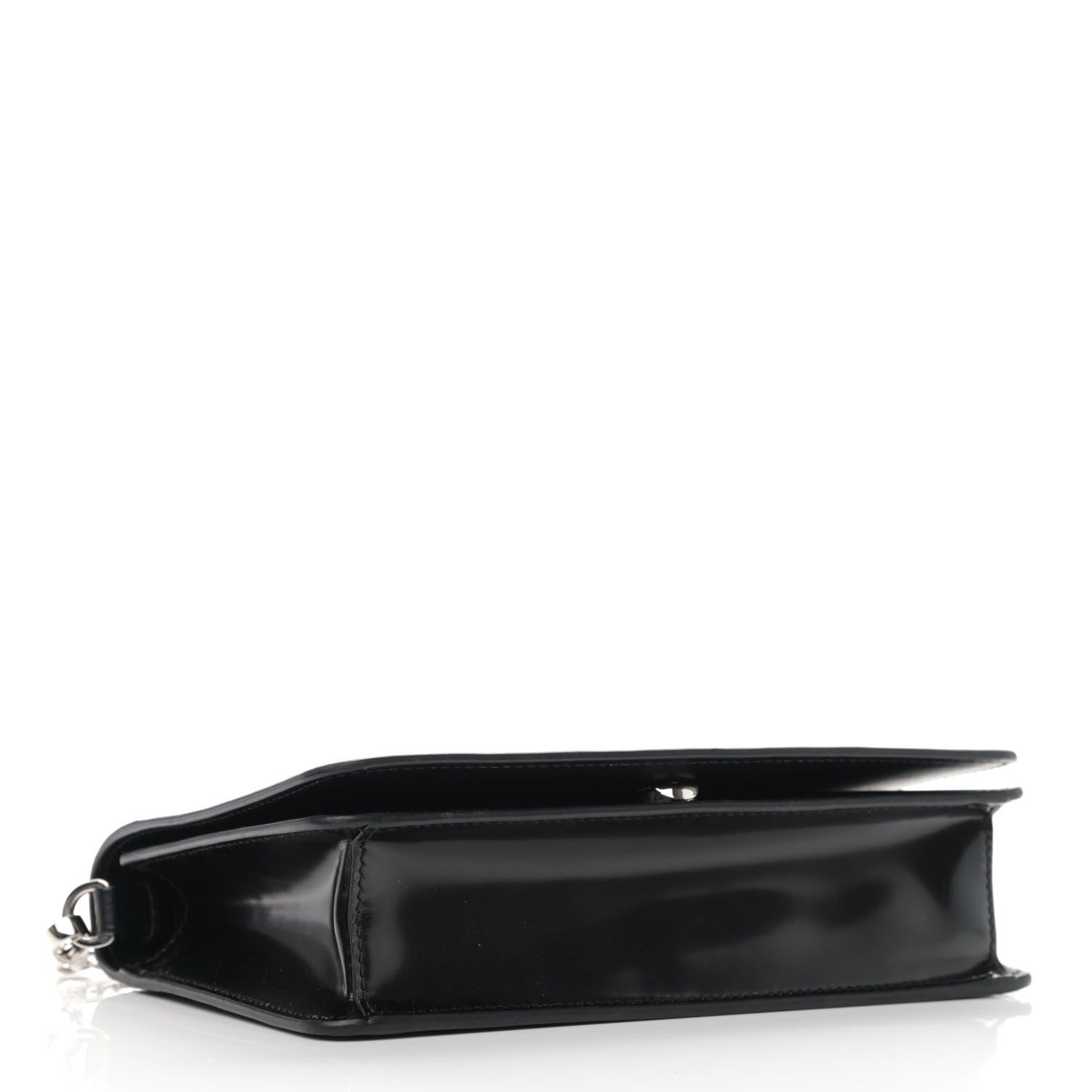 Prada Spazzolato Flap Slide Chain Shoulder Bag Black 4 of 9