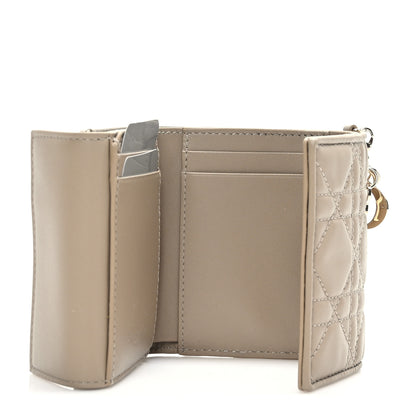 Christian Dior Lambskin Cannage Lady Dior Lotus Wallet 6 of 7