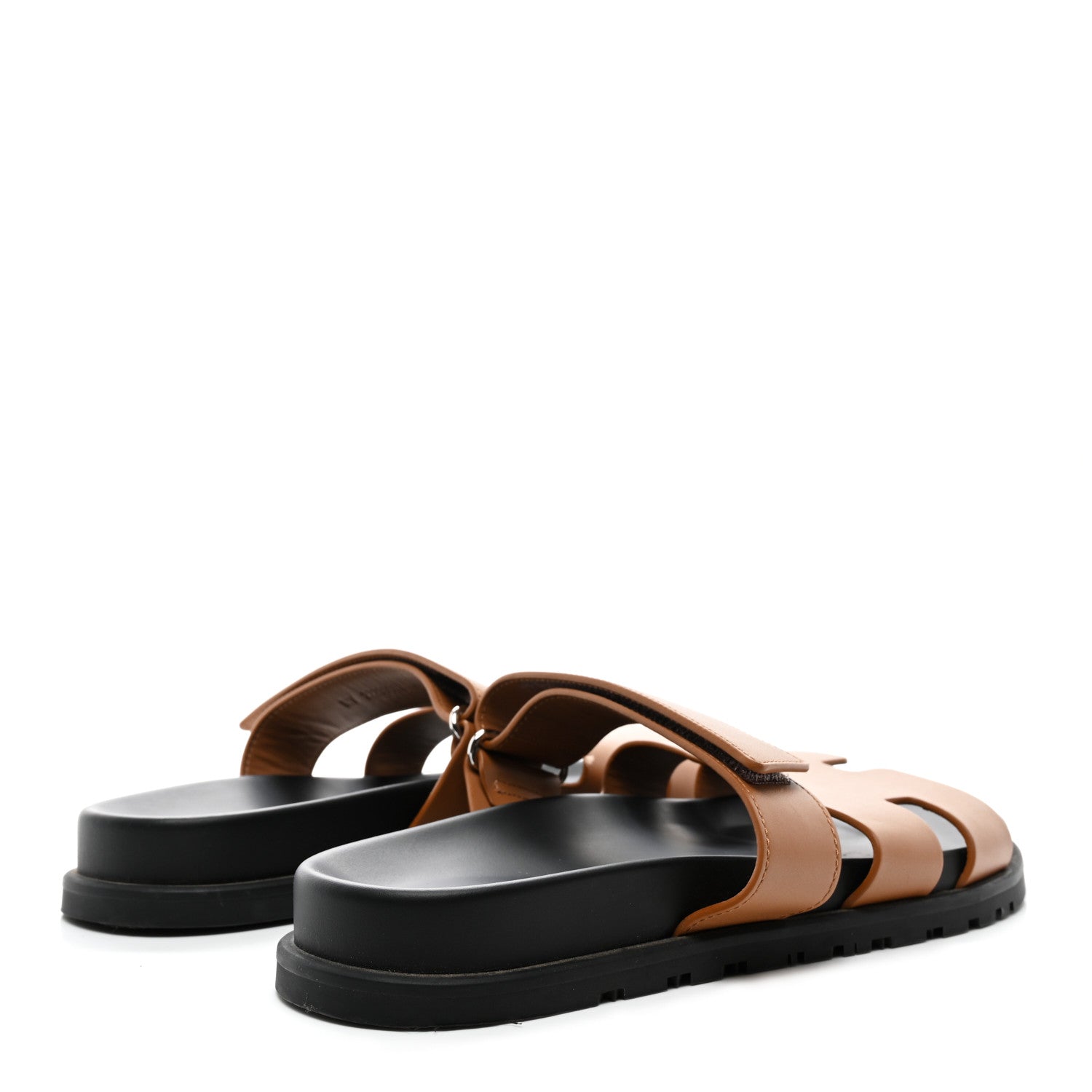 Hermes Calfskin Mens Chypre Sandals 42 Gold 4 of 10