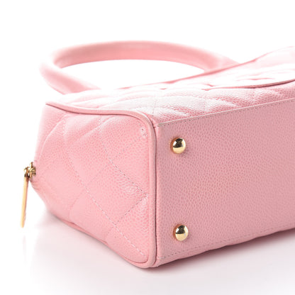 Chanel Caviar Quilted Small Bowler Pink 9 of 10