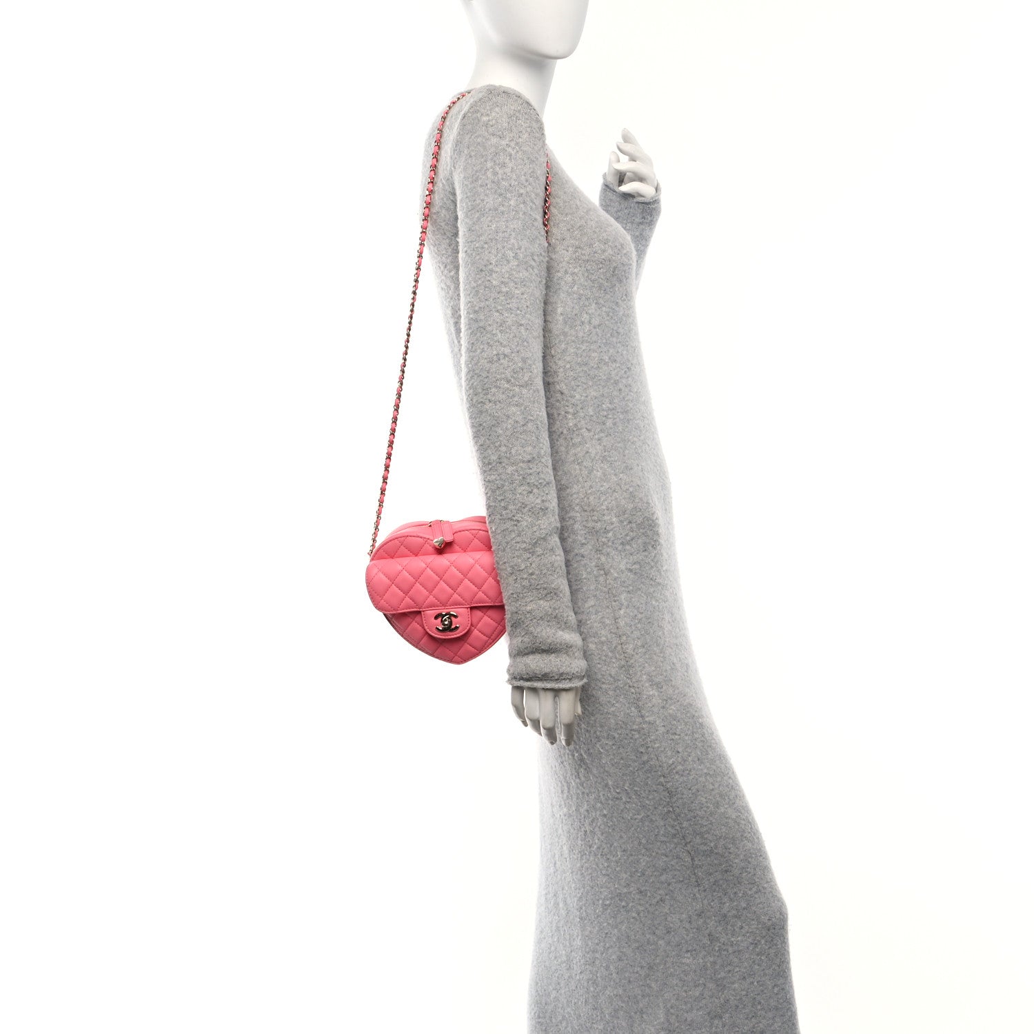 Chanel Lambskin Quilted CC In Love Heart Bag Pink 2 of 11