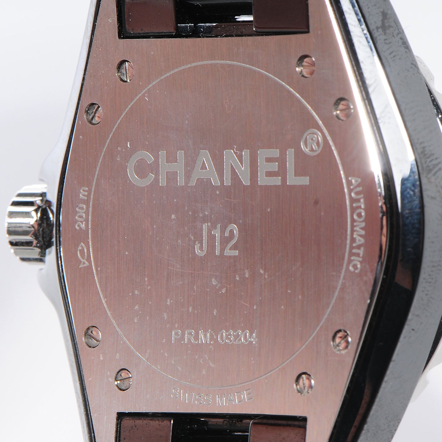 Stainless Steel Ceramic Diamond 38mm J12 Automatic Watch Black