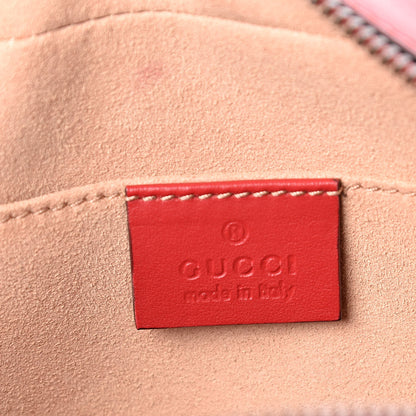 Gucci Calfskin Matelasse Small GG Marmont Chain Shoulder Bag Hibiscus Red 5 of 11