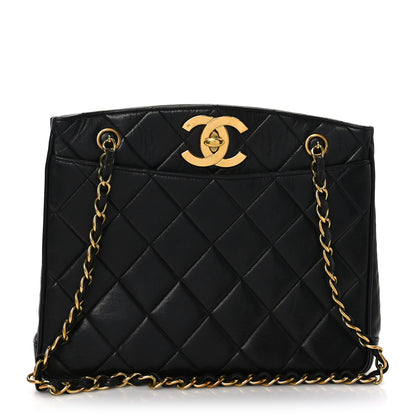 Chanel Lambskin Quilted CC Shoulder Bag Black 1 of 10