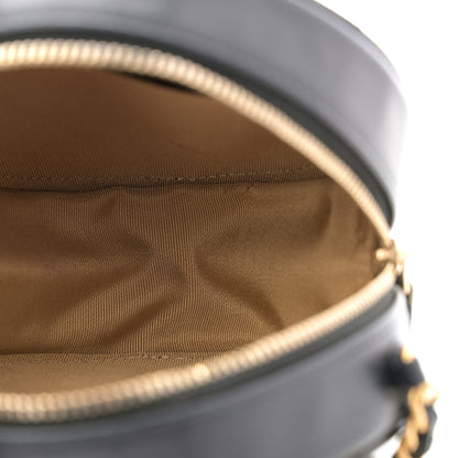 Chanel Goatskin Quilted Chic Pearls Chain Round Clutch With Chain Black 5 of 10