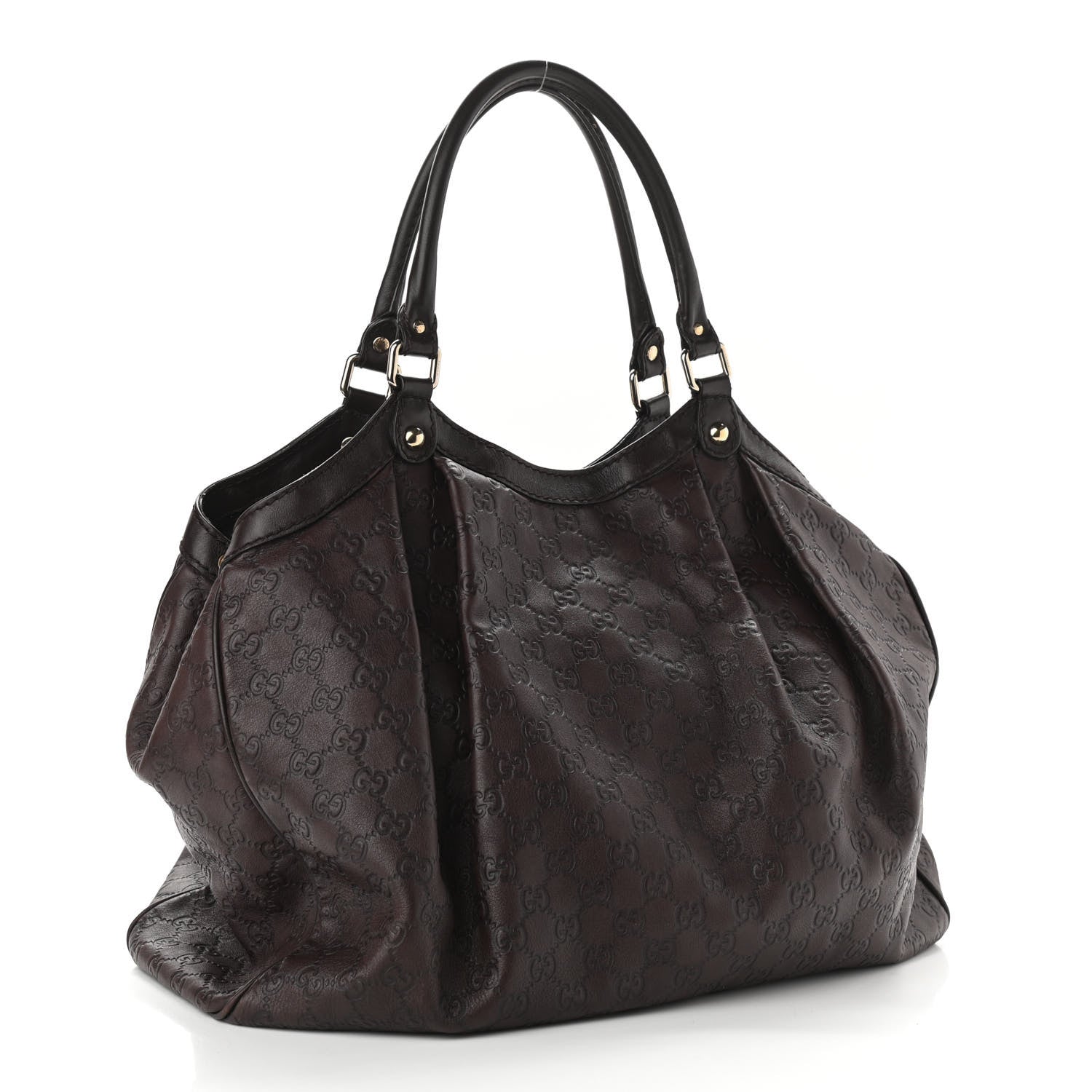 Gucci Guccissima Signature Large Sukey Tote Chocolate 2 of 10