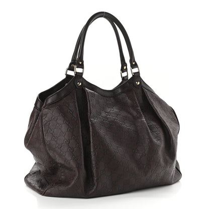 Gucci Guccissima Signature Large Sukey Tote Chocolate 2 of 10