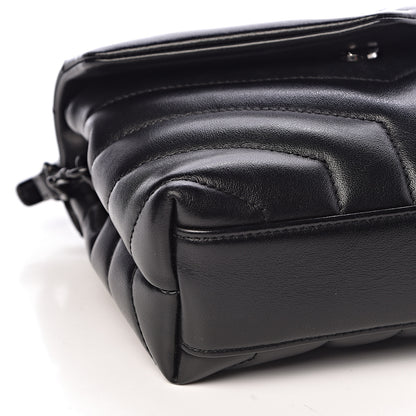 Saint Laurent Calfskin Y Quilted Monogram Toy Loulou Crossbody Bag Black 8 of 10
