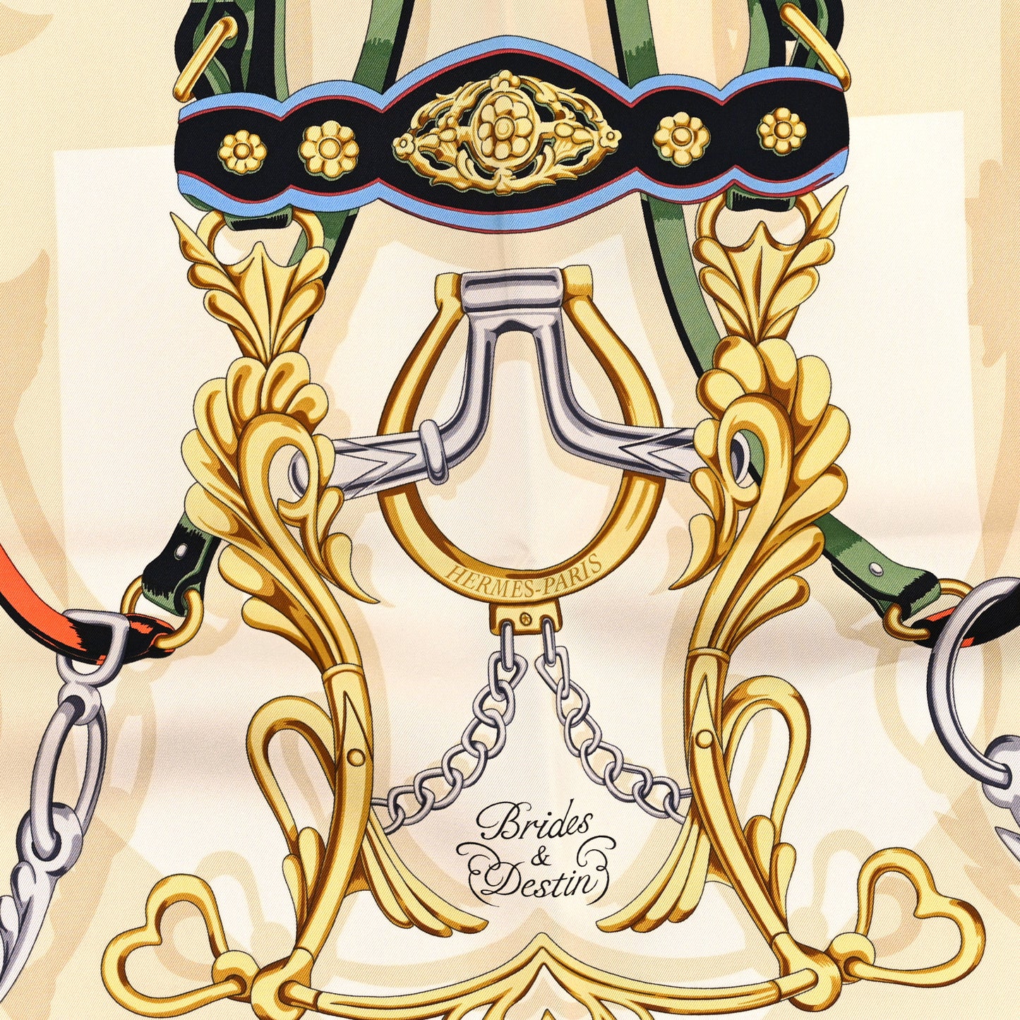 Silk Brides Et Destin Scarf 90 White Marine Multicolor