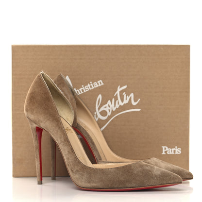 Christian Louboutin Veau Velour Iriza 100 Pumps 37.5 Cappucino 9 of 9