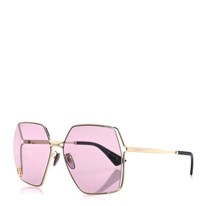 Gucci Oversized Sunglasses GG0817S Purple Gold 1 of 8