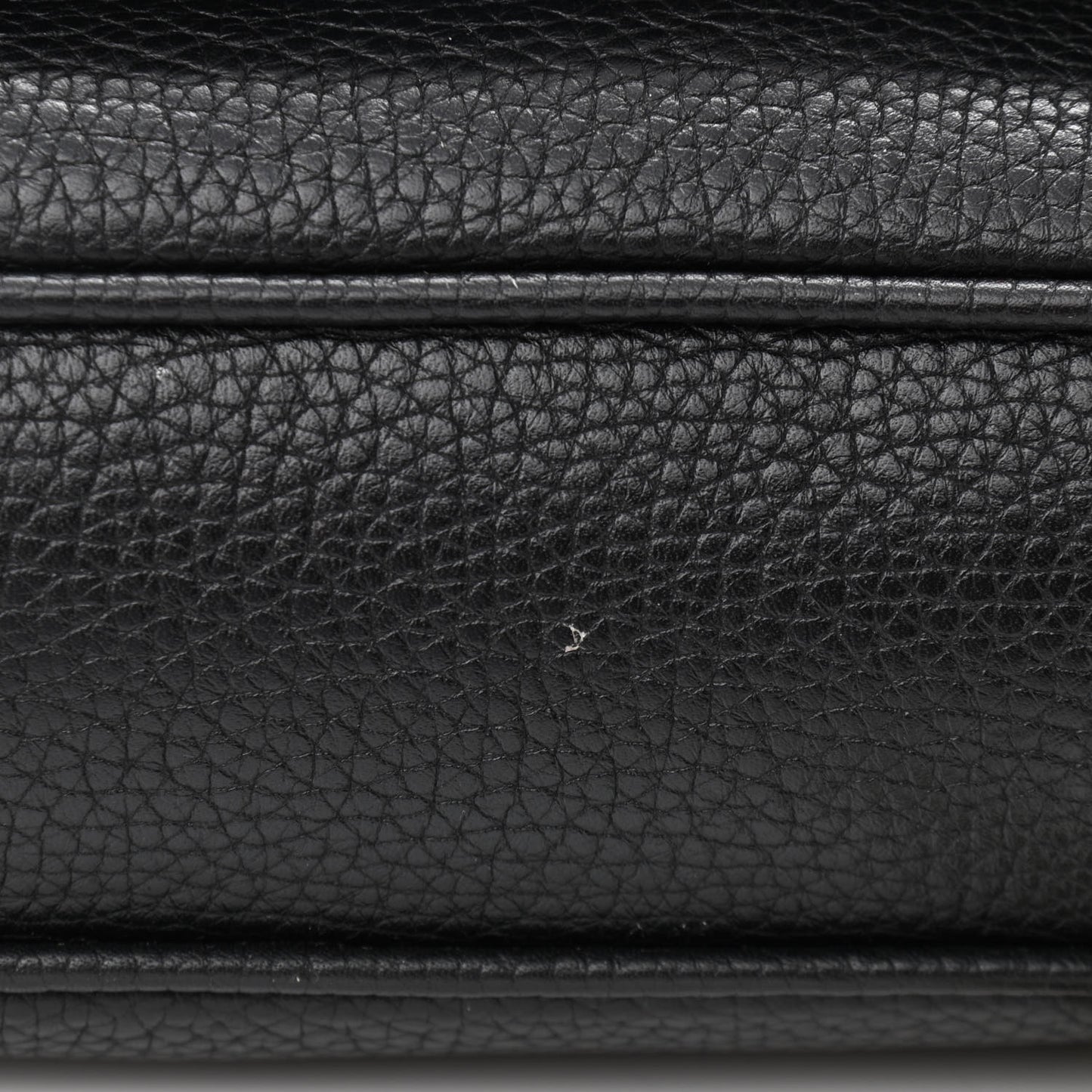 Pebbled Calfskin Medium Soho Flap Crossbody Black
