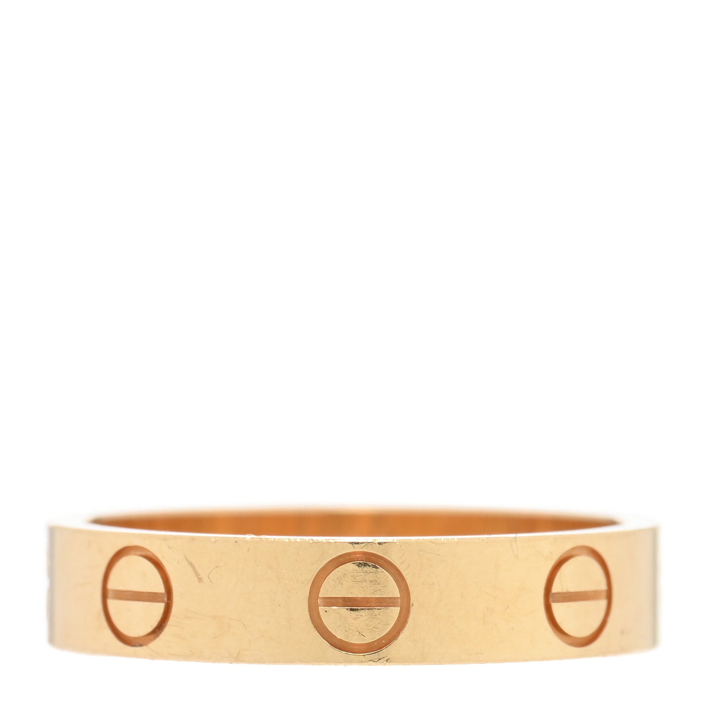 18K Yellow Gold 3.5mm LOVE Wedding Band Ring 49 5