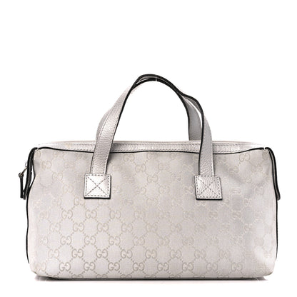 Gucci Monogram Small Boston Silver 1 of 10