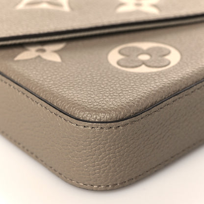 Louis Vuitton Empreinte Monogram Giant Felicie Pochette Tourterelle Creme 8 of 9