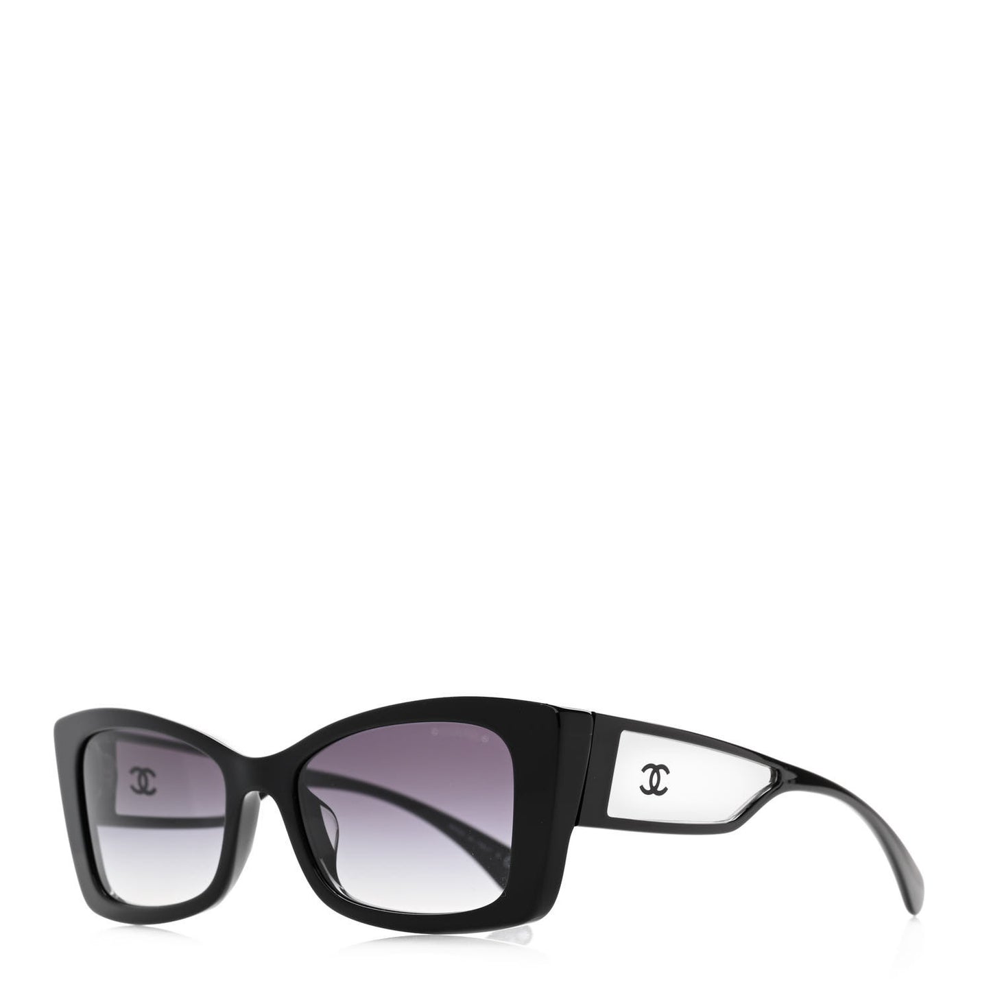 Acetate CC Rectangle Sunglasses 5430-A Black