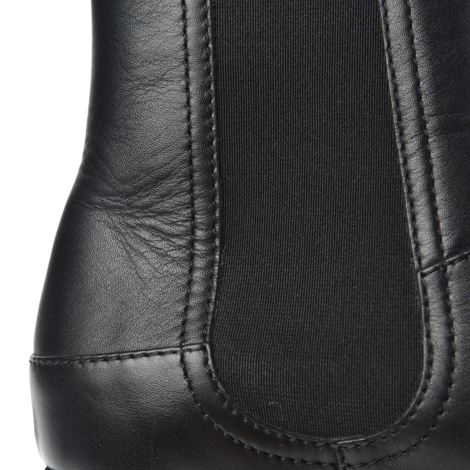 Chanel Calfskin Elastic Short Boots 38 Black 7 of 8