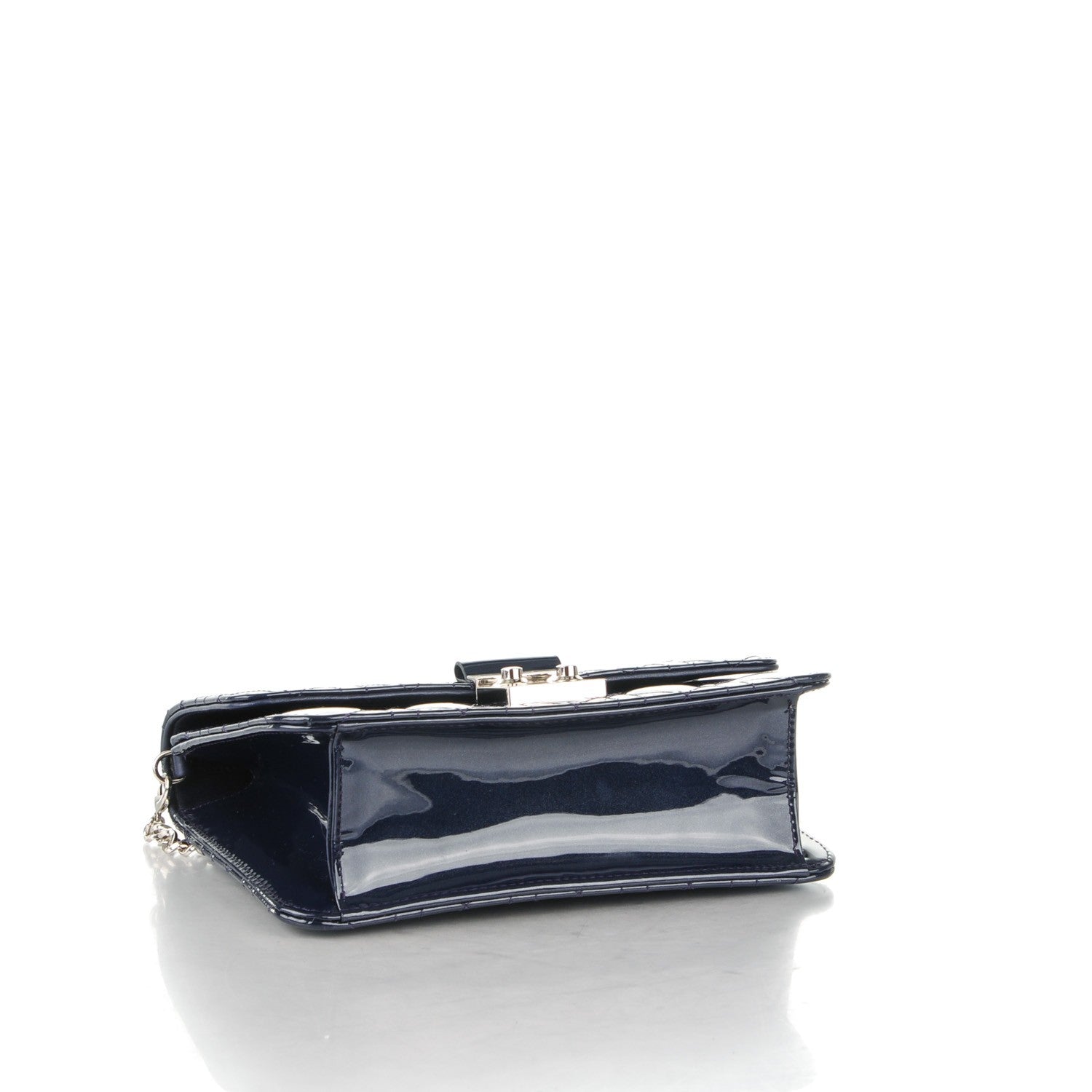 Christian Dior Patent Cannage Large Miss Dior Promenade Pouch Midnight Blue 4 of 7