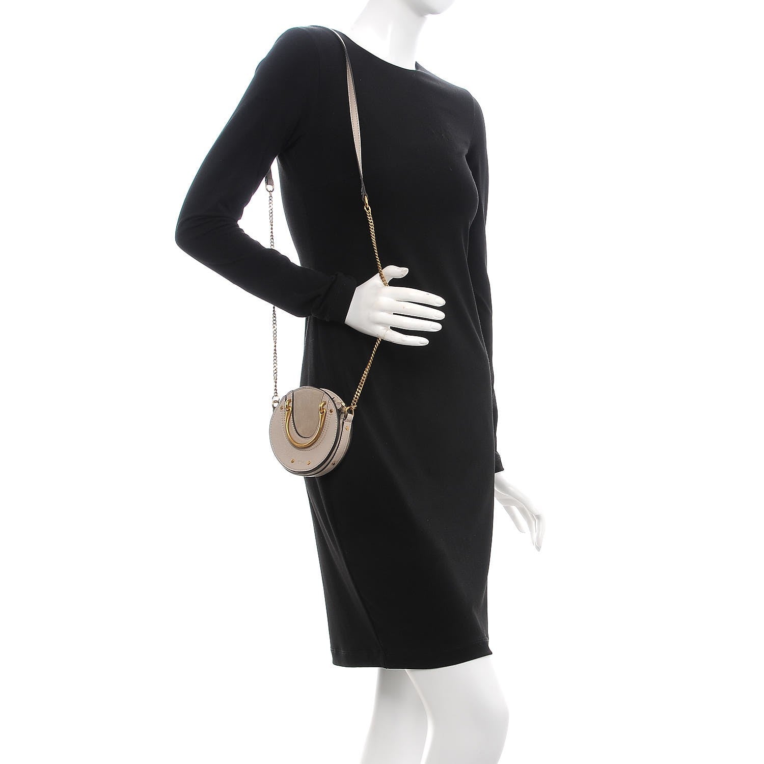 Chloe Goatskin Suede Mini Pixie Bag Motty Grey 2 of 9