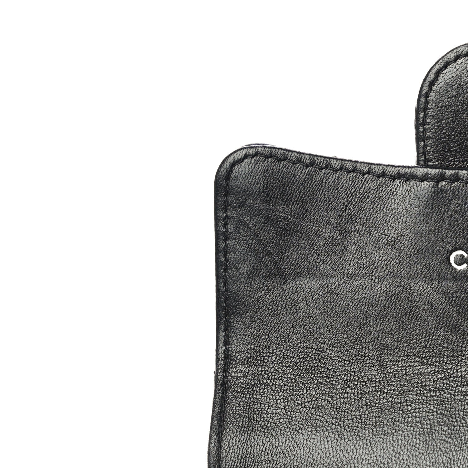 Chanel Lambskin Quilted Flap Card Holder Wallet Black 12 of 18