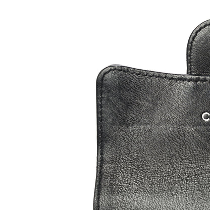 Chanel Lambskin Quilted Flap Card Holder Wallet Black 12 of 18