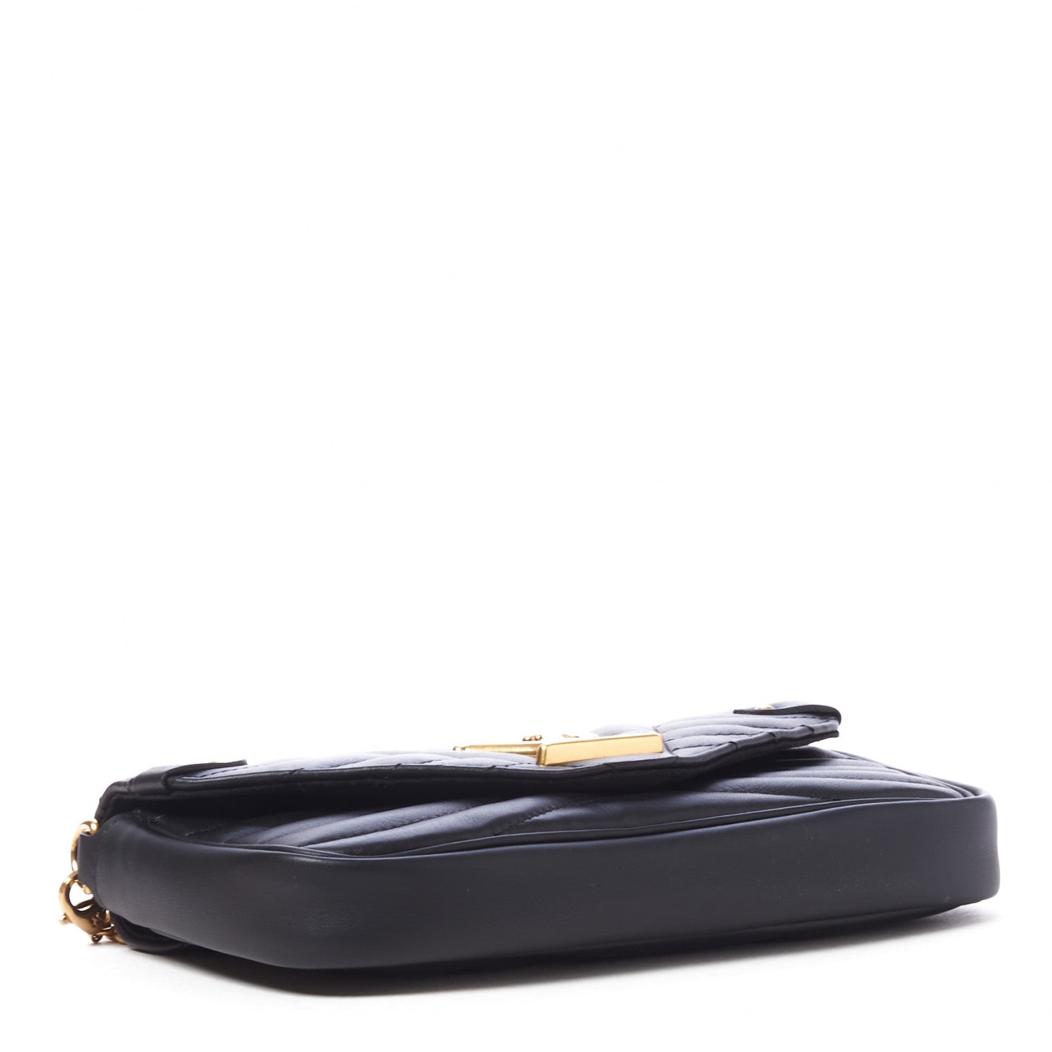 Louis Vuitton Calfskin New Wave Chain Pochette Black 5 of 16
