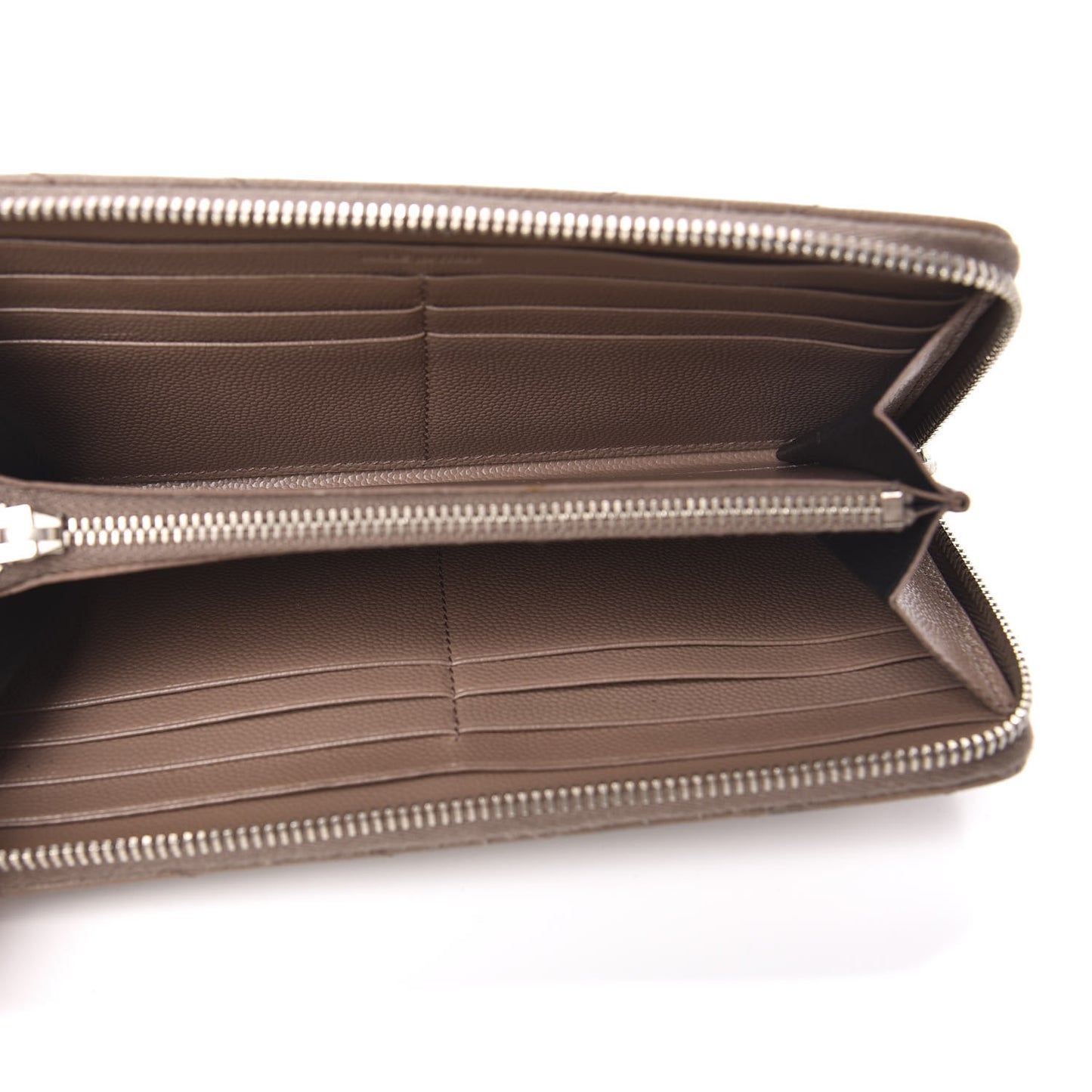 Grain De Poudre Matelasse Chevron Monogram Zip Around Wallet Fard