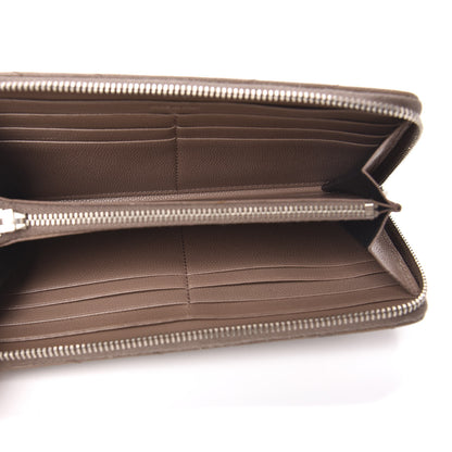 Saint Laurent Grain De Poudre Matelasse Chevron Monogram Zip Around Wallet Fard 5 of 8