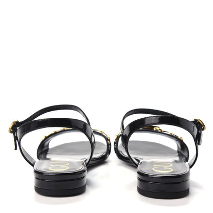 Gucci Patent GG Flat Sandals 35 Black 7 of 12