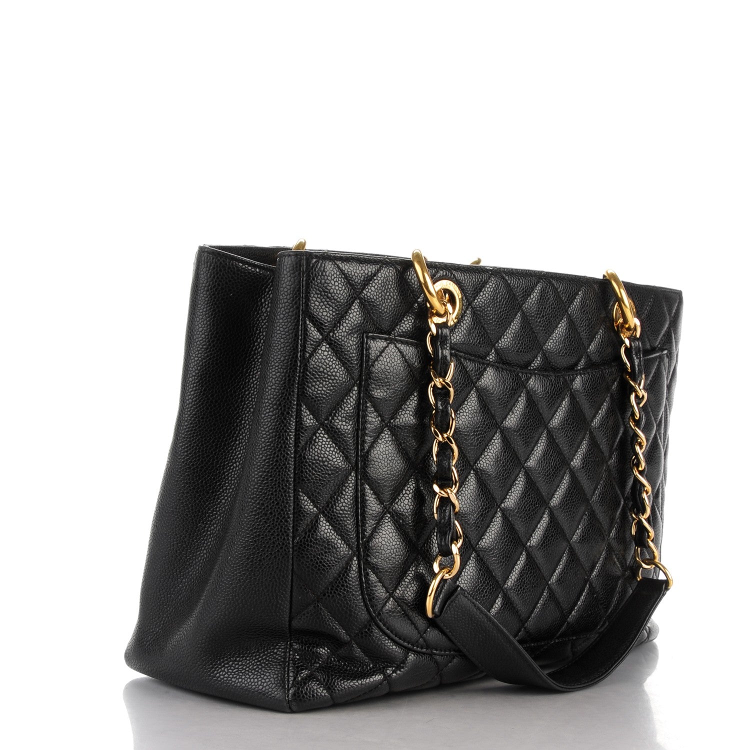 Chanel Caviar Quilted Grand Shopping Tote GST Black 3 of 10