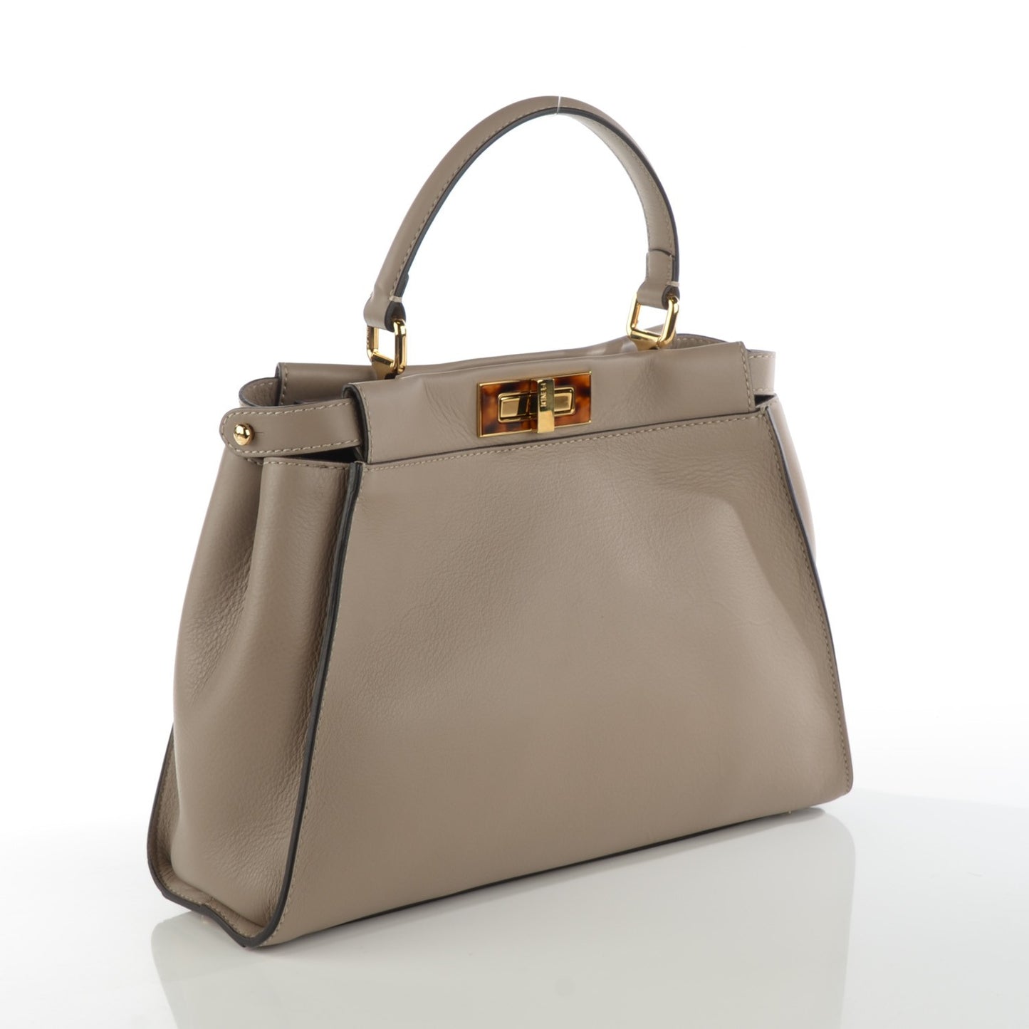 Vitello Seta Plexiglass Tortoise Medium Peekaboo Iconic Satchel Tortora