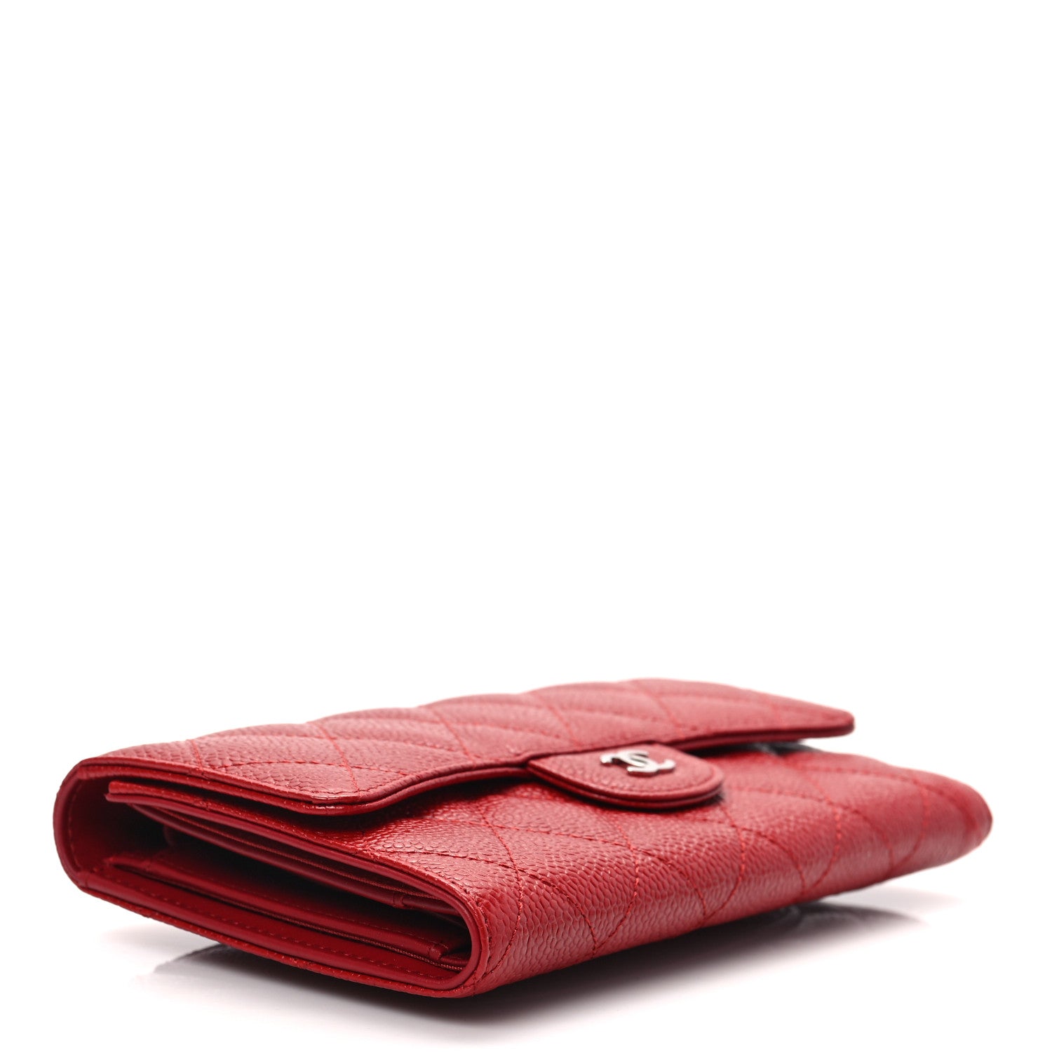 Chanel Caviar Quilted Long Flap Wallet Red 4 of 6