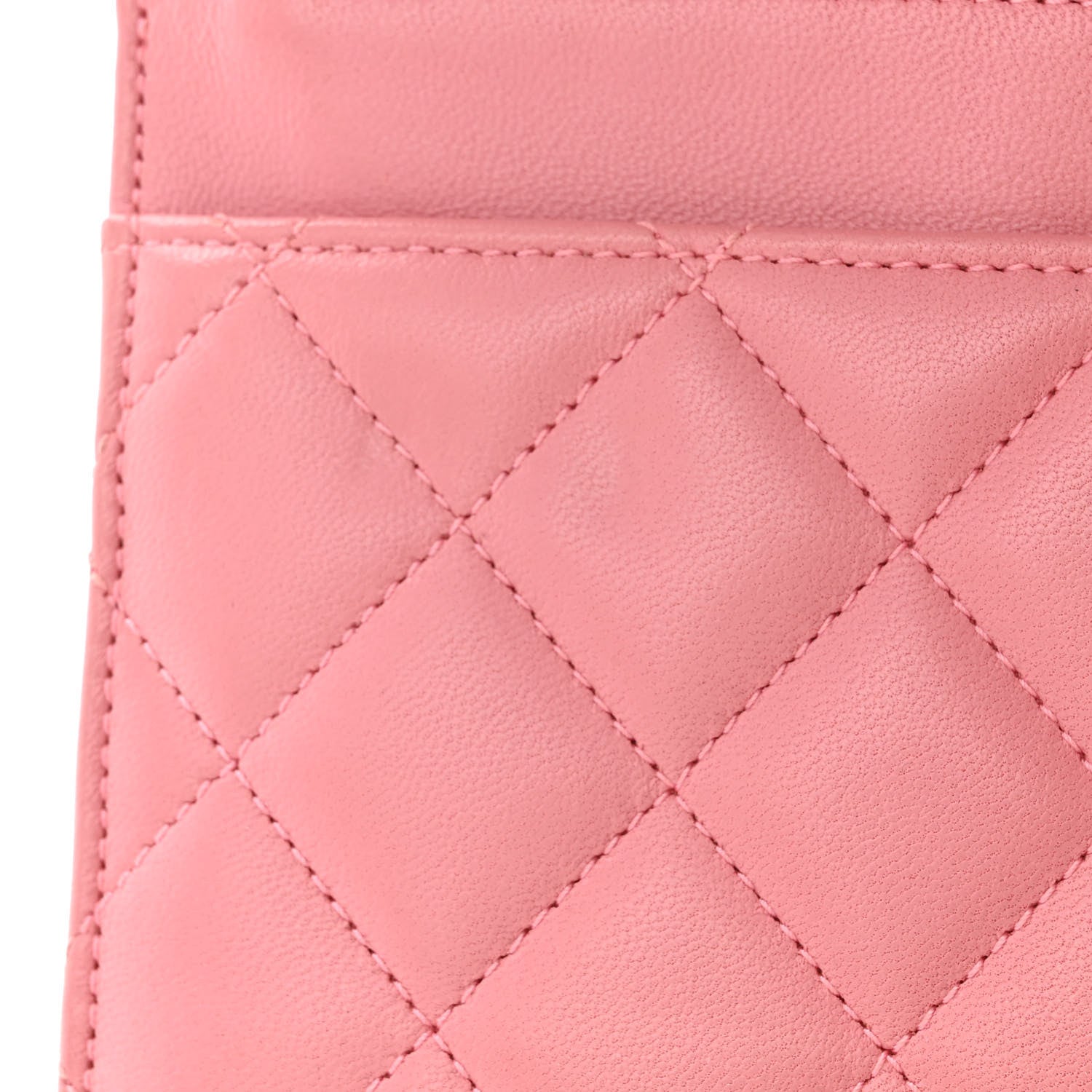 Chanel Lambskin Quilted Wallet On Chain WOC Pink 9 of 12