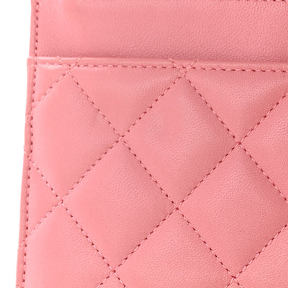 Chanel Lambskin Quilted Wallet On Chain WOC Pink 9 of 12