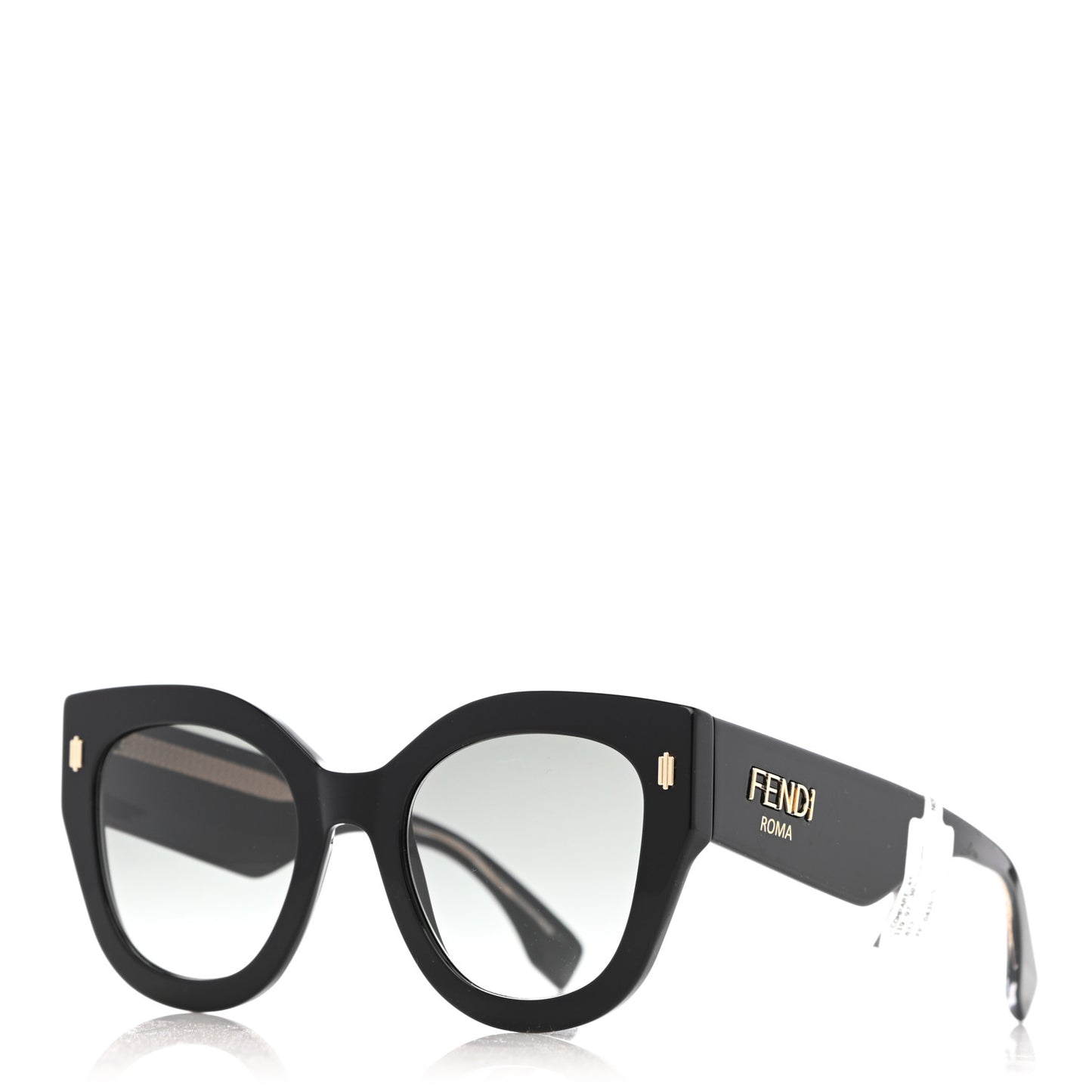 Acetate Cat Eye Sunglasses FF0435 Black