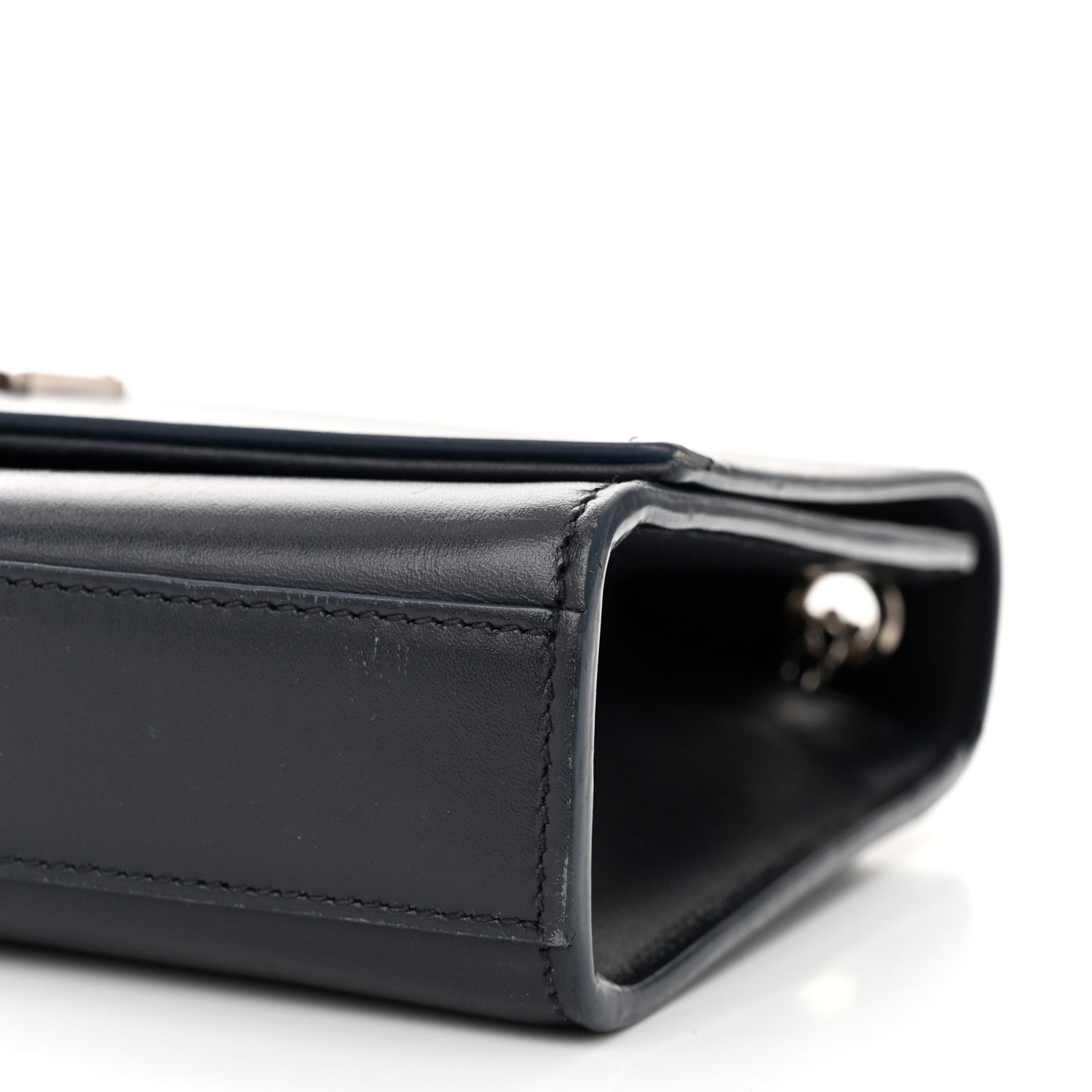 Saint Laurent Smooth Calfskin Medium Classic Monogram Kate Tassel Satchel Marine 10 of 12