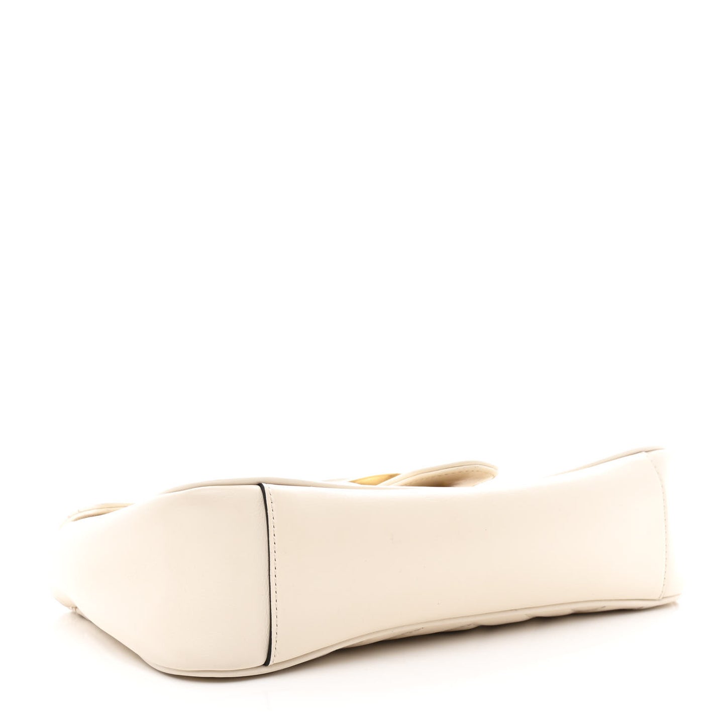 Calfskin Matelasse Small GG Marmont Shoulder Bag White