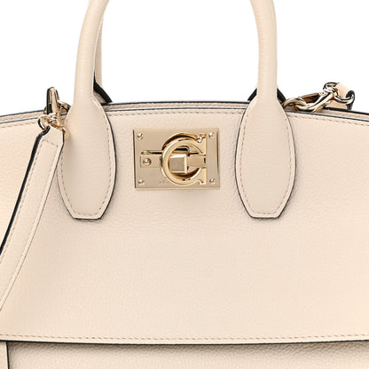 Salvatore Ferragamo Calfskin Medium Studio Bag White 9 of 11