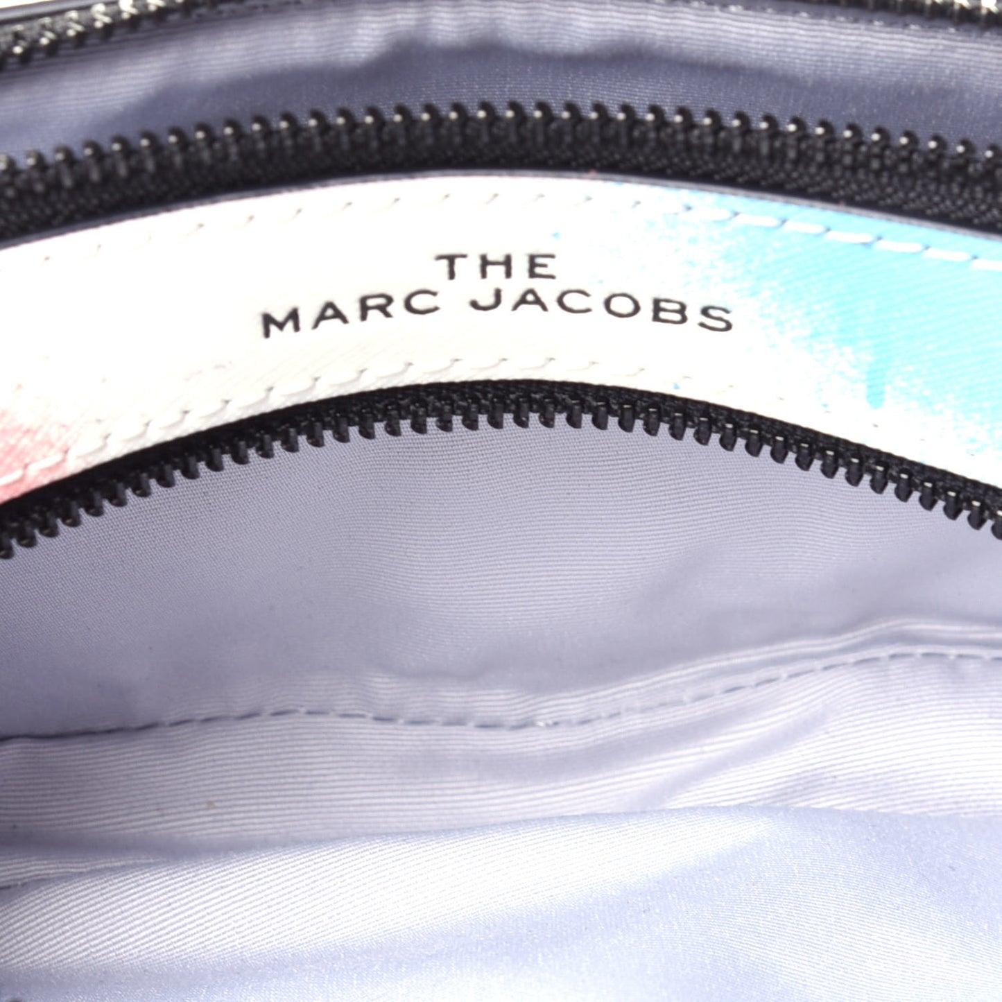 Saffiano Spray Paint Coated Small Snapshot Camera Bag White Multicolor