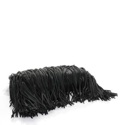 Stella McCartney Shaggy Deer Fringe Mini Falabella Tote Black 4 of 6
