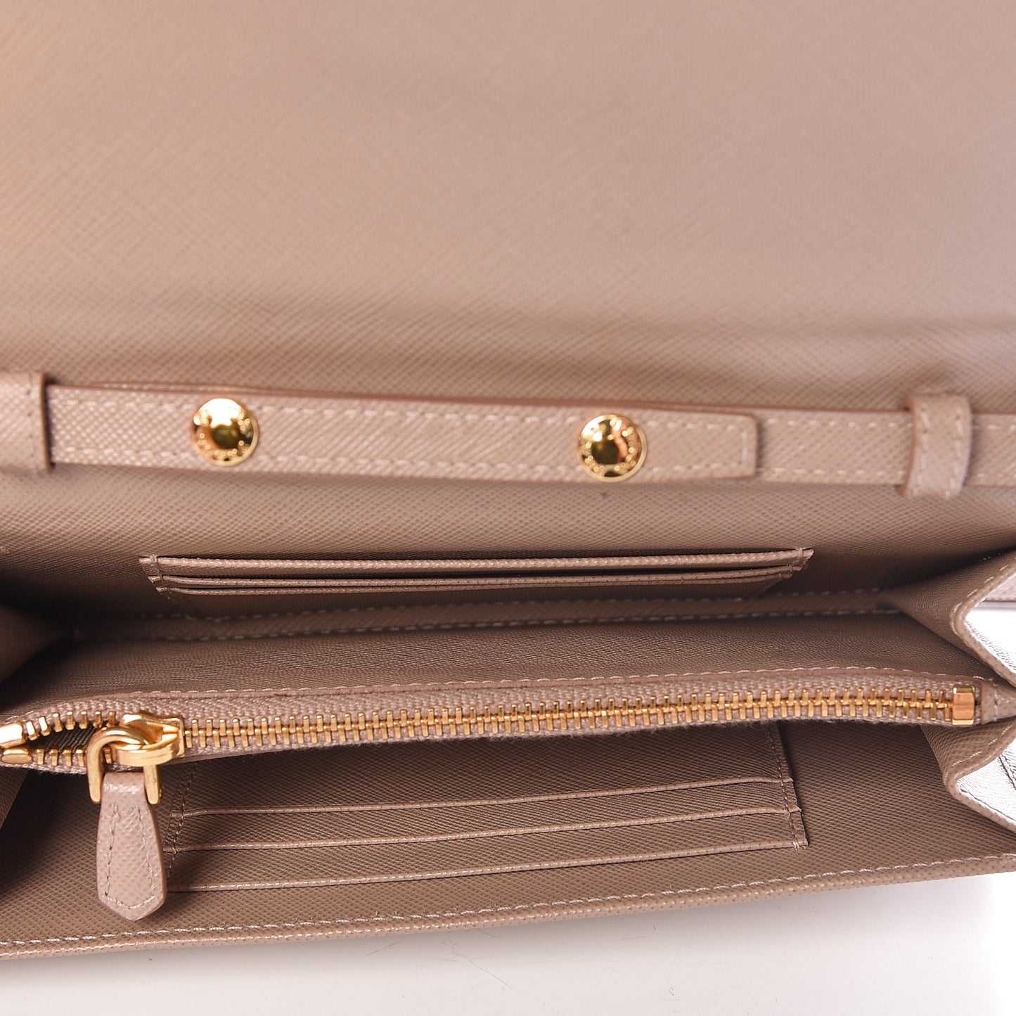 Saffiano Metal Flap Wallet with Strap Cammeo