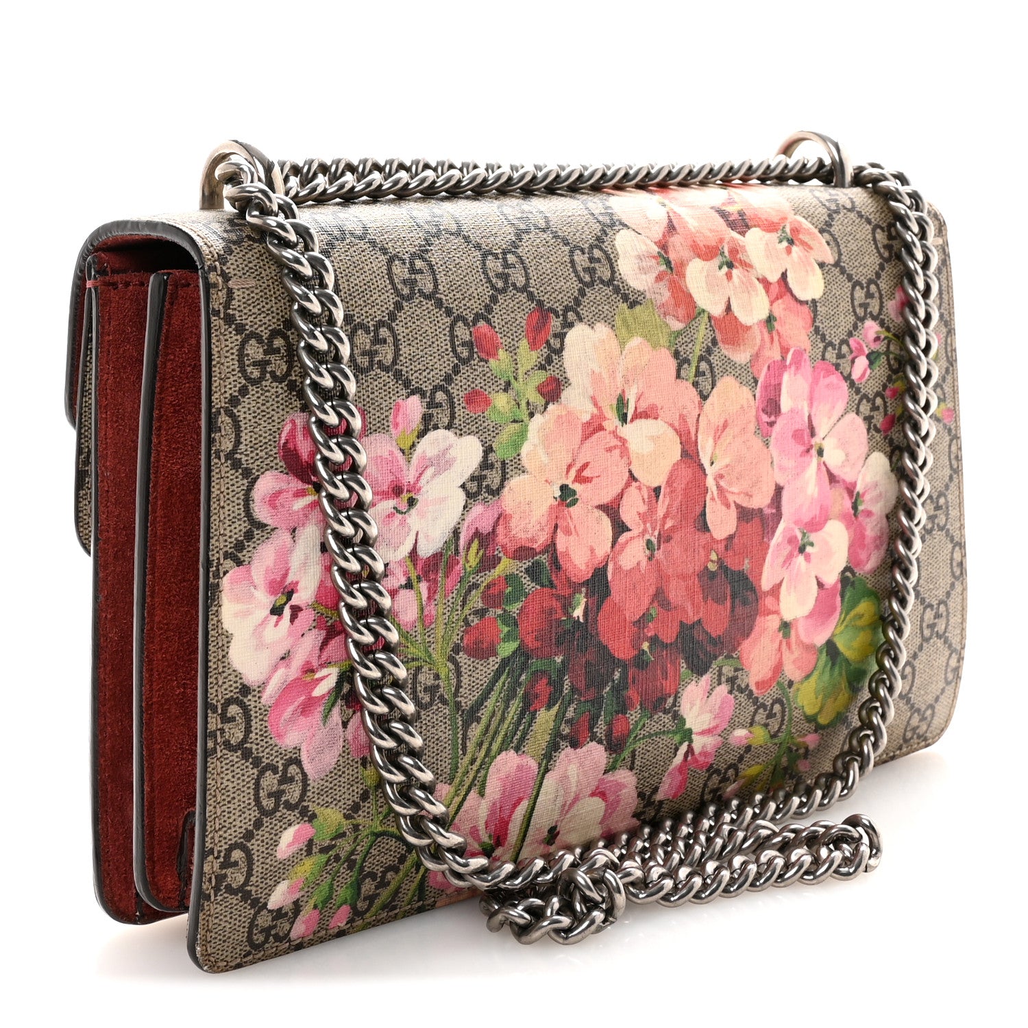 Gucci GG Supreme Monogram Blooms Small Dionysus Shoulder Bag Beige Multicolor Dry Rose 3 of 10