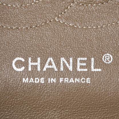 Chanel Crinkled Patent Quilted Medium Double Flap Beige 7 of 9