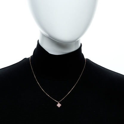 Van Cleef & Arpels 18K Rose Gold Carnelian Sweet Alhambra Pendant Necklace 2 of 7
