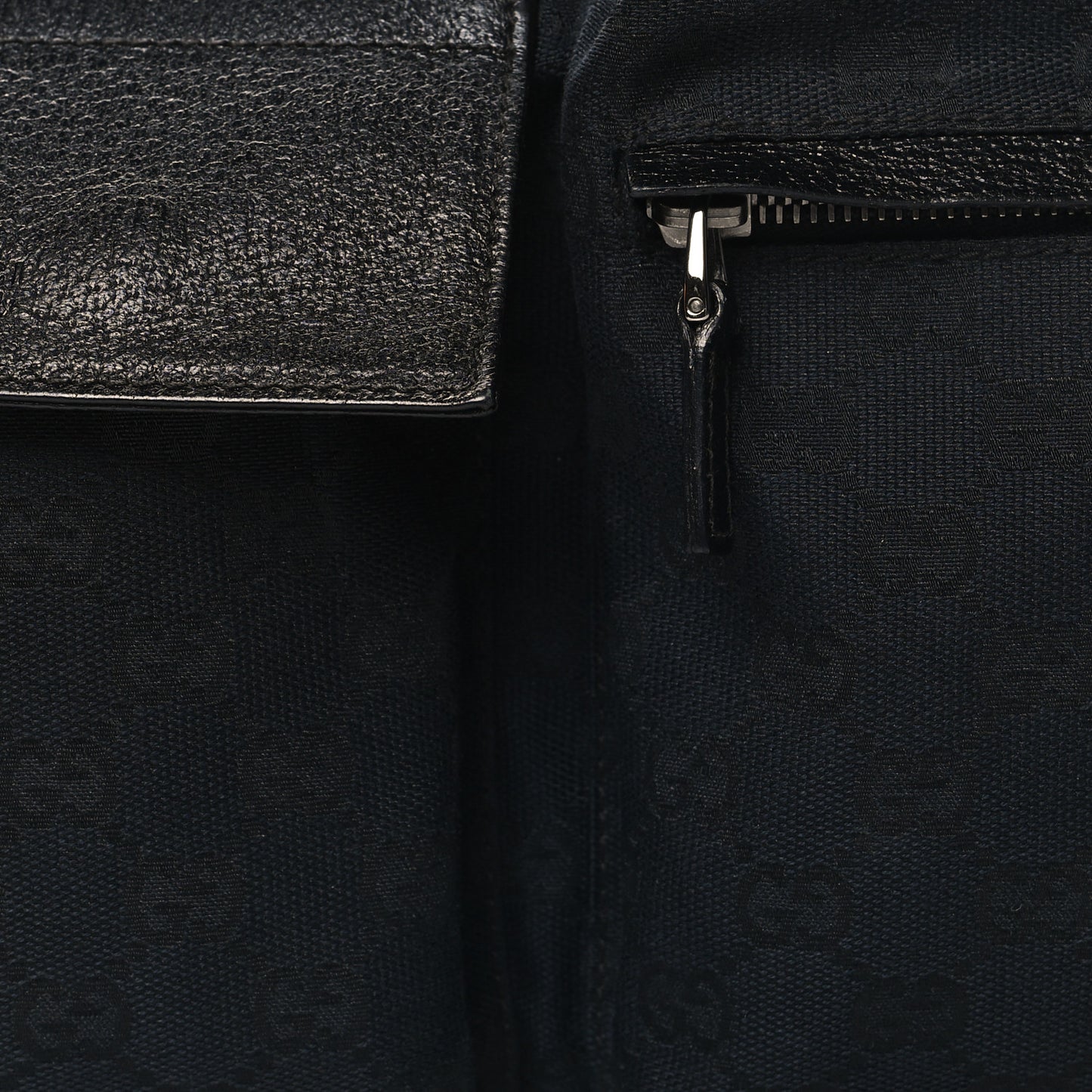 GG Monogram Double Pocket Belt Bag Black