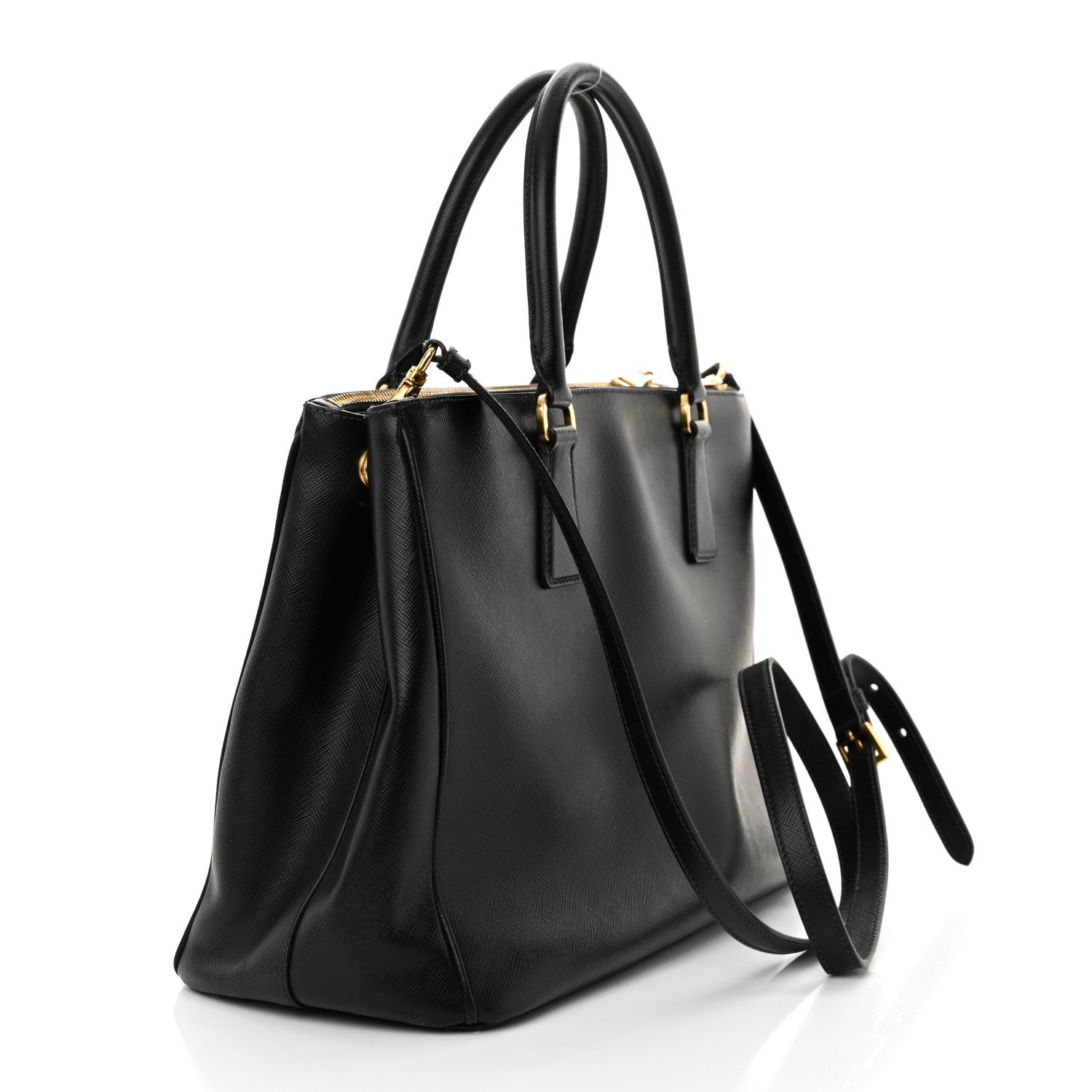 Prada Saffiano Lux Large Galleria Double Zip Black 3 of 15