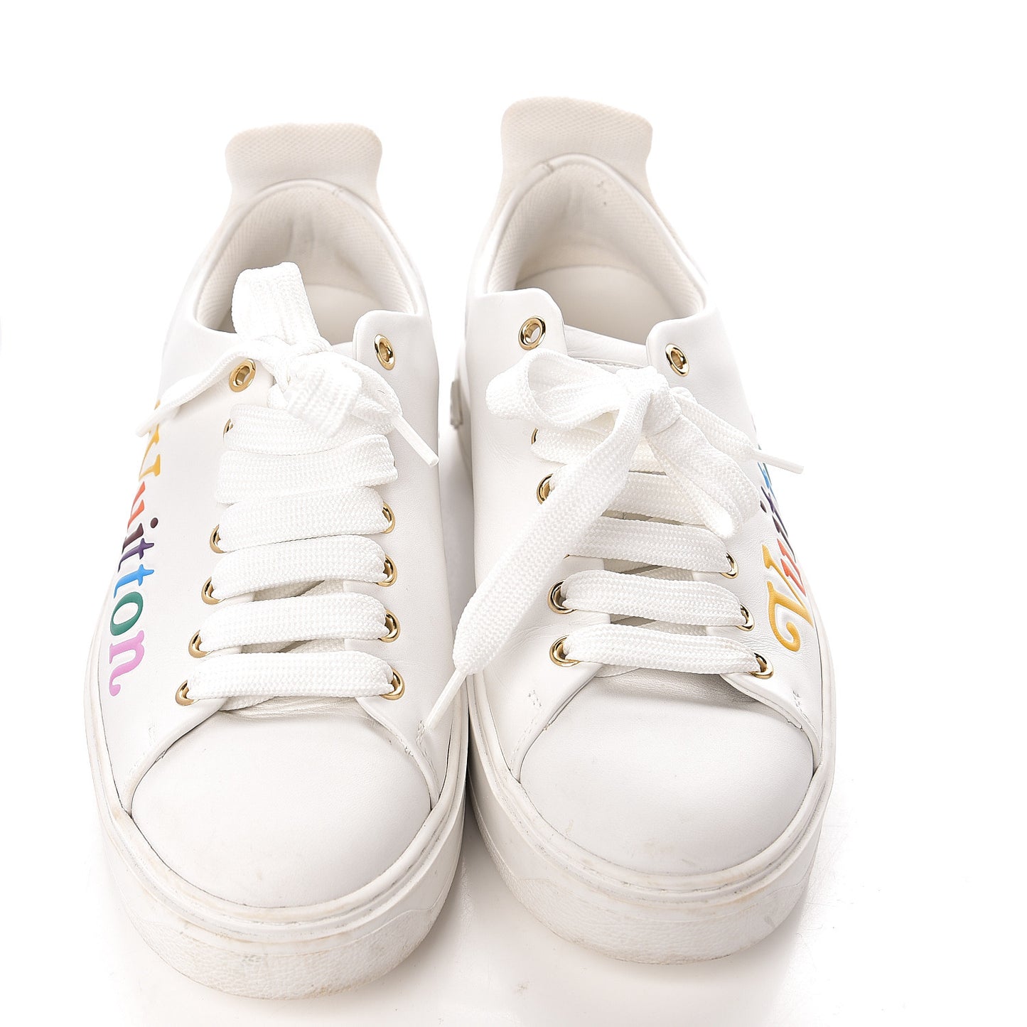 Calfskin Time Out New Wave Sneakers 38 White