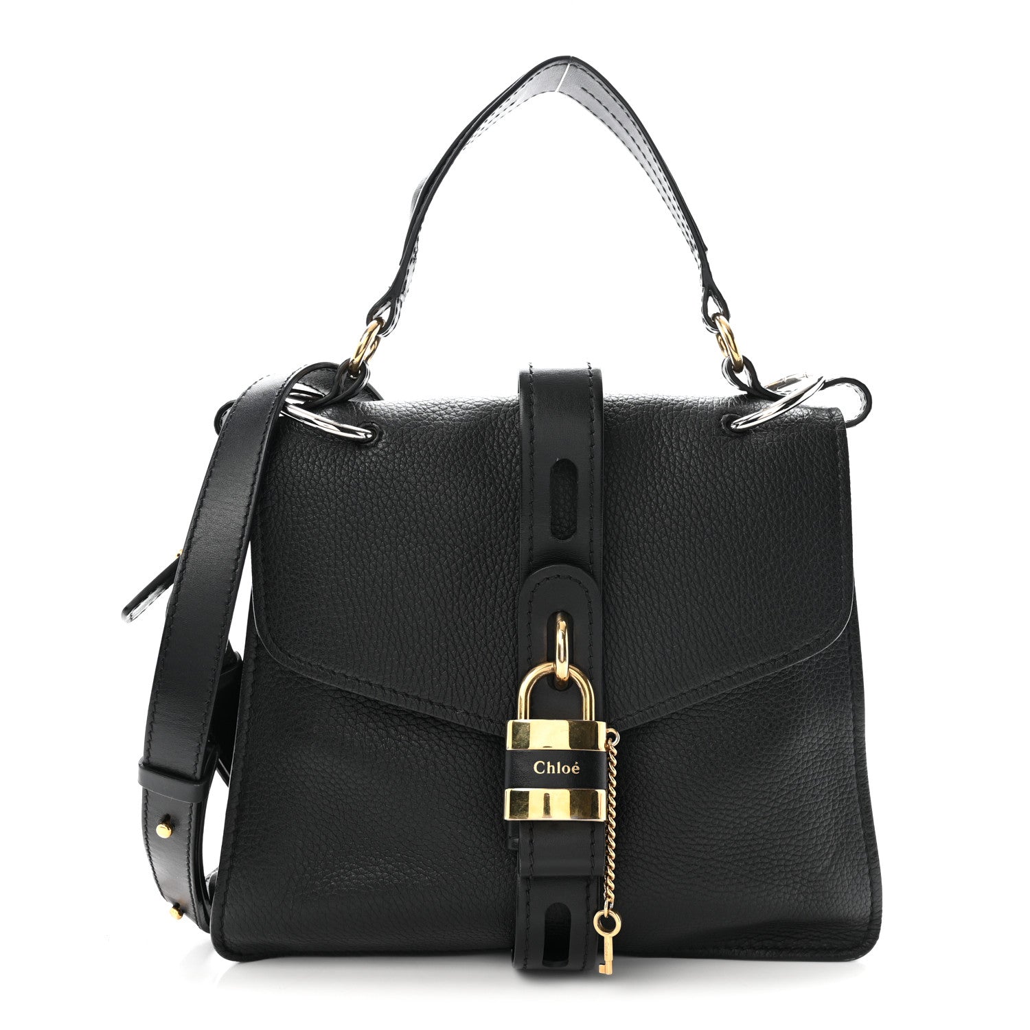 Chloe Grained Calfskin Medium Aby Day Shoulder Bag Black 1 of 10